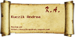 Kuczik Andrea névjegykártya