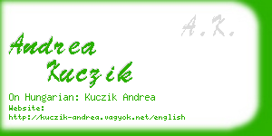 andrea kuczik business card